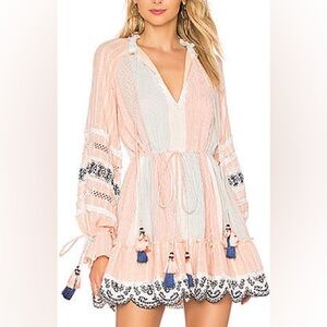Hemant & Nandita Boho Chic Tassel Dress Kaftan embroidered mini striped Tunic